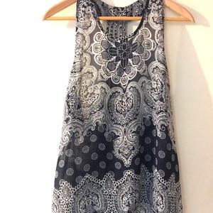 Anthropology Elodie bandanna print sheer sleeveless top